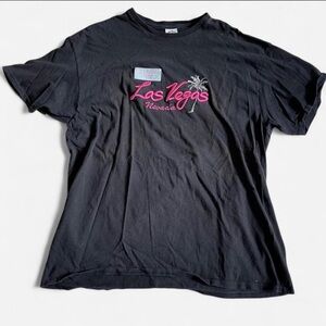 Vintage Cotton Black Las Vegas Graphic T-Shirt